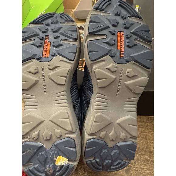 Merrell Mens 7.5 Fullbench Superlite Alloy Toe Blue Sneakers Work Shoes J17535 - Picture 5 of 11